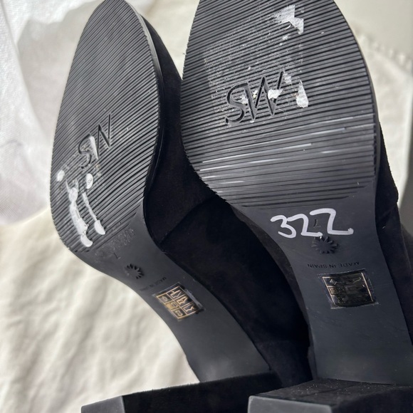 Stuart Weitzman Highland over the knee boot black suede‎ block Sz 7 - Picture 9 of 12